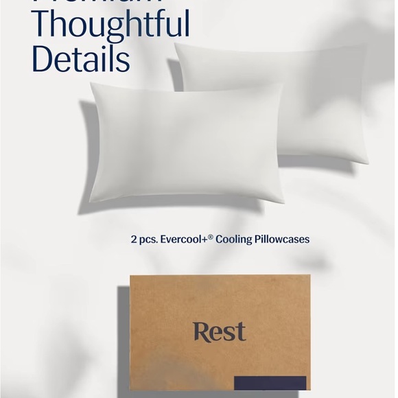 REST Evercool Cooling Pillowcases King2Pillowcases ARCTIC WHITE‼️LAST ONE - Picture 6 of 6